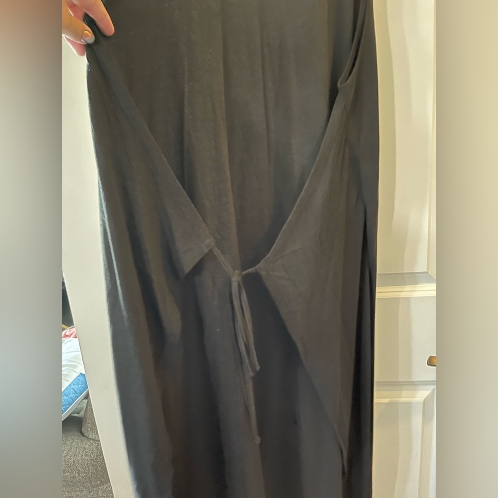 eloquii black maxi tie front dress - NWT 22/24 - Picture 2 of 8